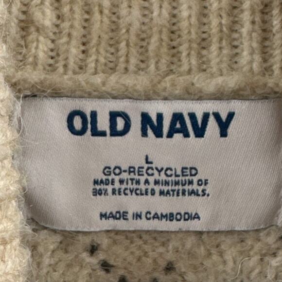 Old Navy Sweater L Turtleneck Knit Cozy Warm Soft Cream Neutral Capsule Preppy - Picture 10 of 14